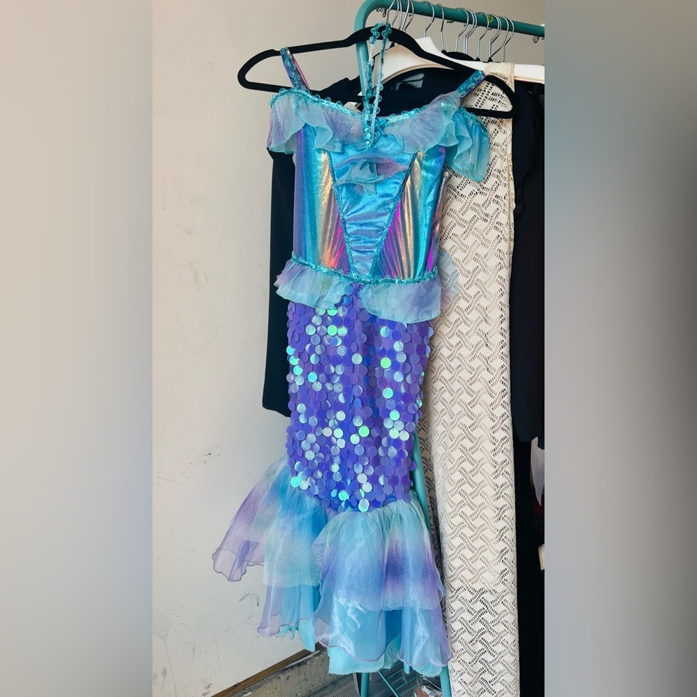 Shimmering Mermaid Kids Costume - Blue and Purple